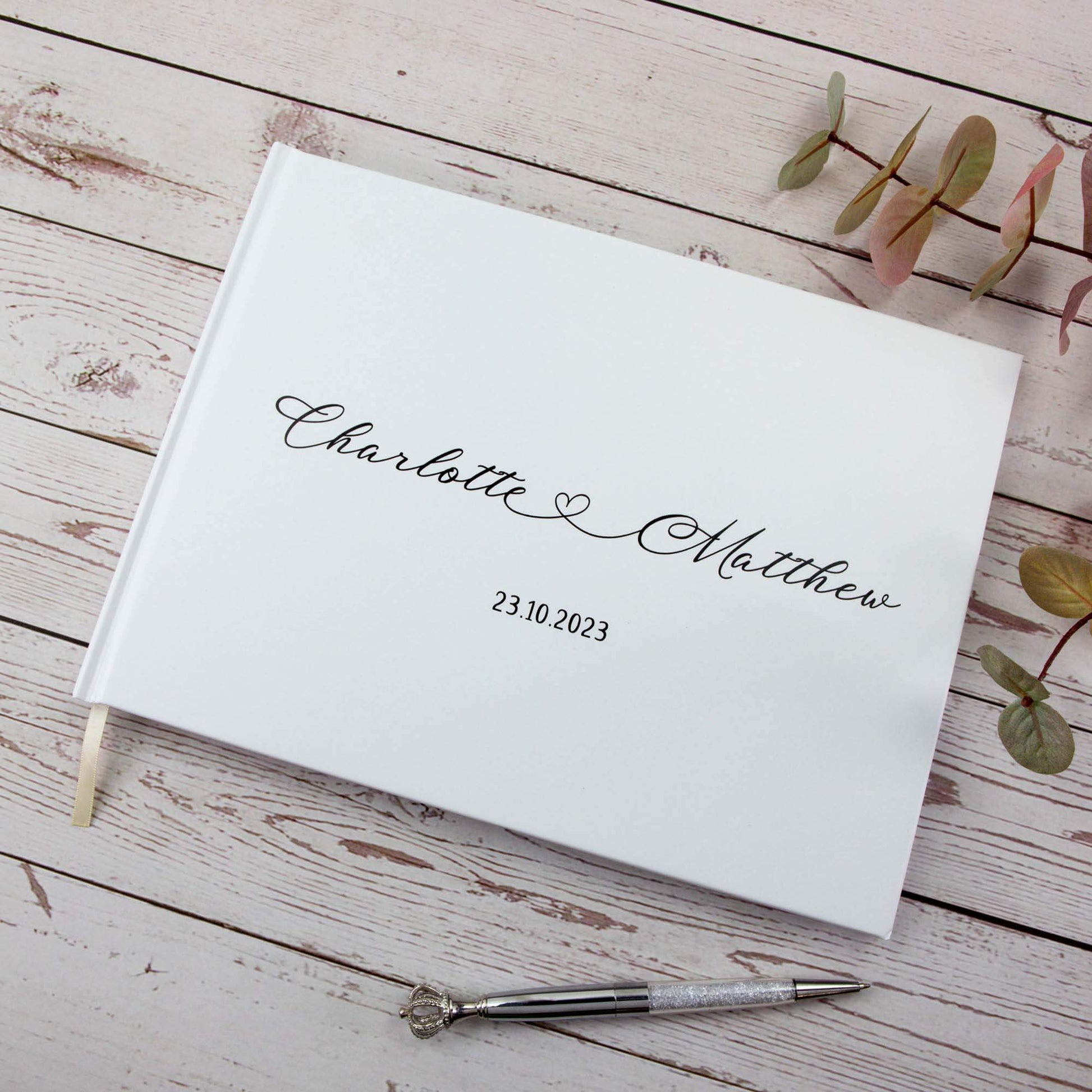 Personalised Wedding Guest Book – Permanent Printed Cover (No Vinyl) - Personalised Guest book - Younique Gifts Melbourne