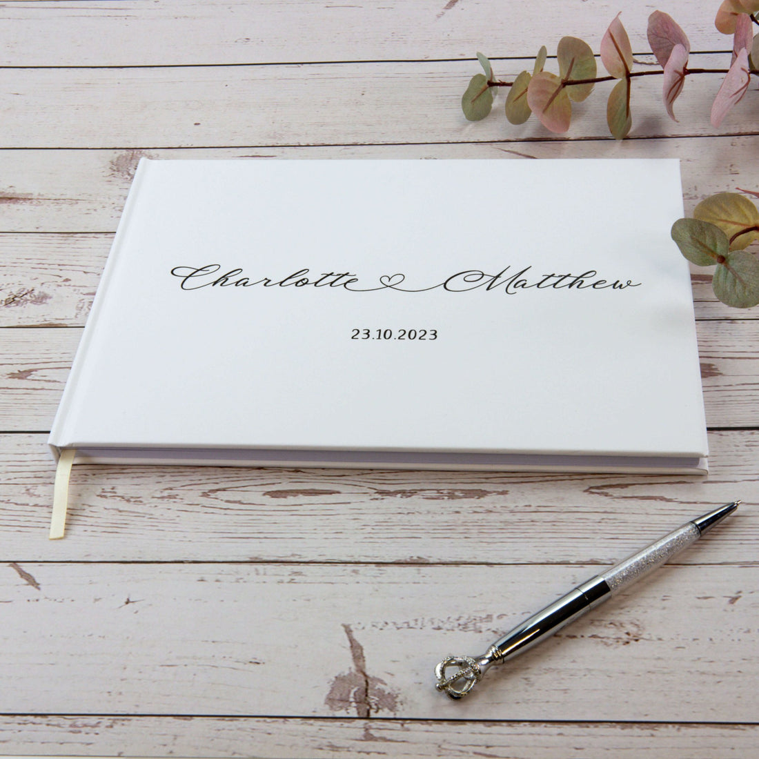 Personalised Wedding Guest Book – Permanent Printed Cover (No Vinyl) - Personalised Guest book - Younique Gifts Melbourne