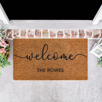 Personalised Welcome Family Name Doormat, Housewarming Gift - Personalised - Younique Gifts Melbourne