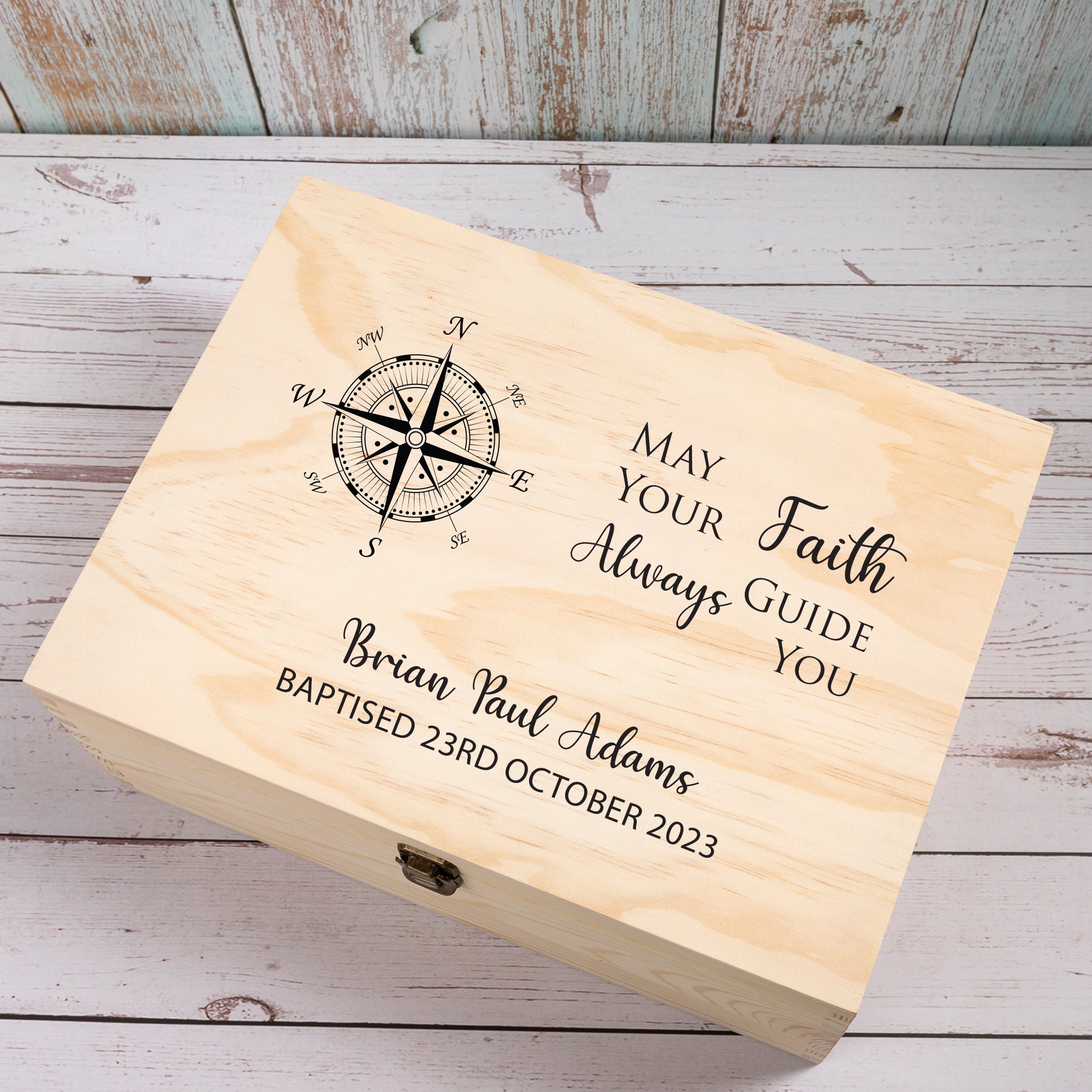 Personalised Wooden Keepsake box, Baptism Boy Gift - Personalised Keepsake Box - Younique Gifts Melbourne