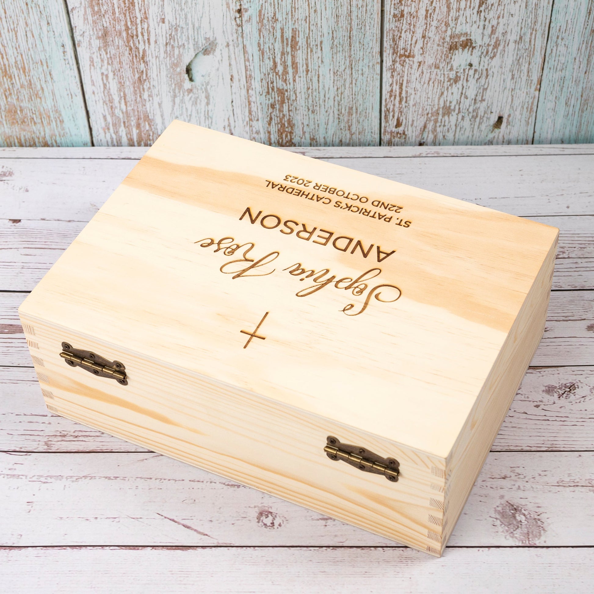 Personalised Wooden Keepsake box, Baptism Christening Gift - Personalised Keepsake Box - Younique Gifts Melbourne