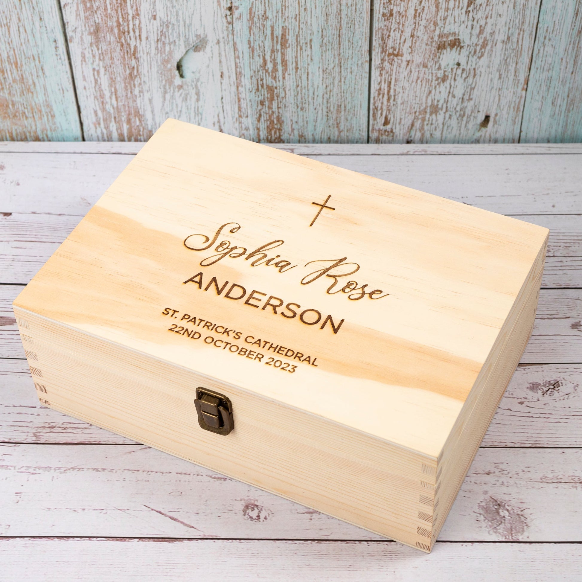 Personalised Wooden Keepsake box, Baptism Christening Gift - Personalised Keepsake Box - Younique Gifts Melbourne