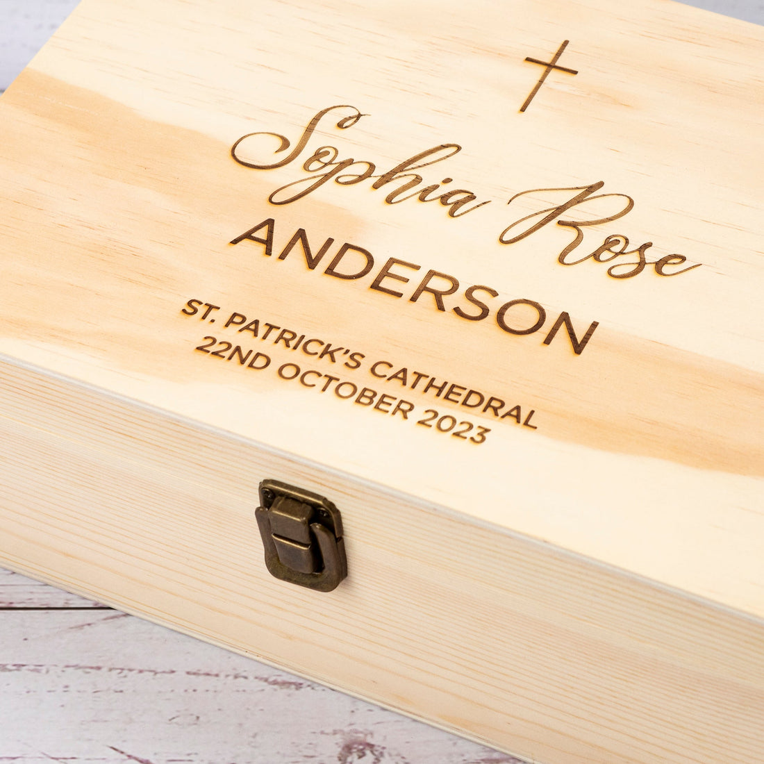 Personalised Wooden Keepsake box, Baptism Christening Gift - Personalised Keepsake Box - Younique Gifts Melbourne