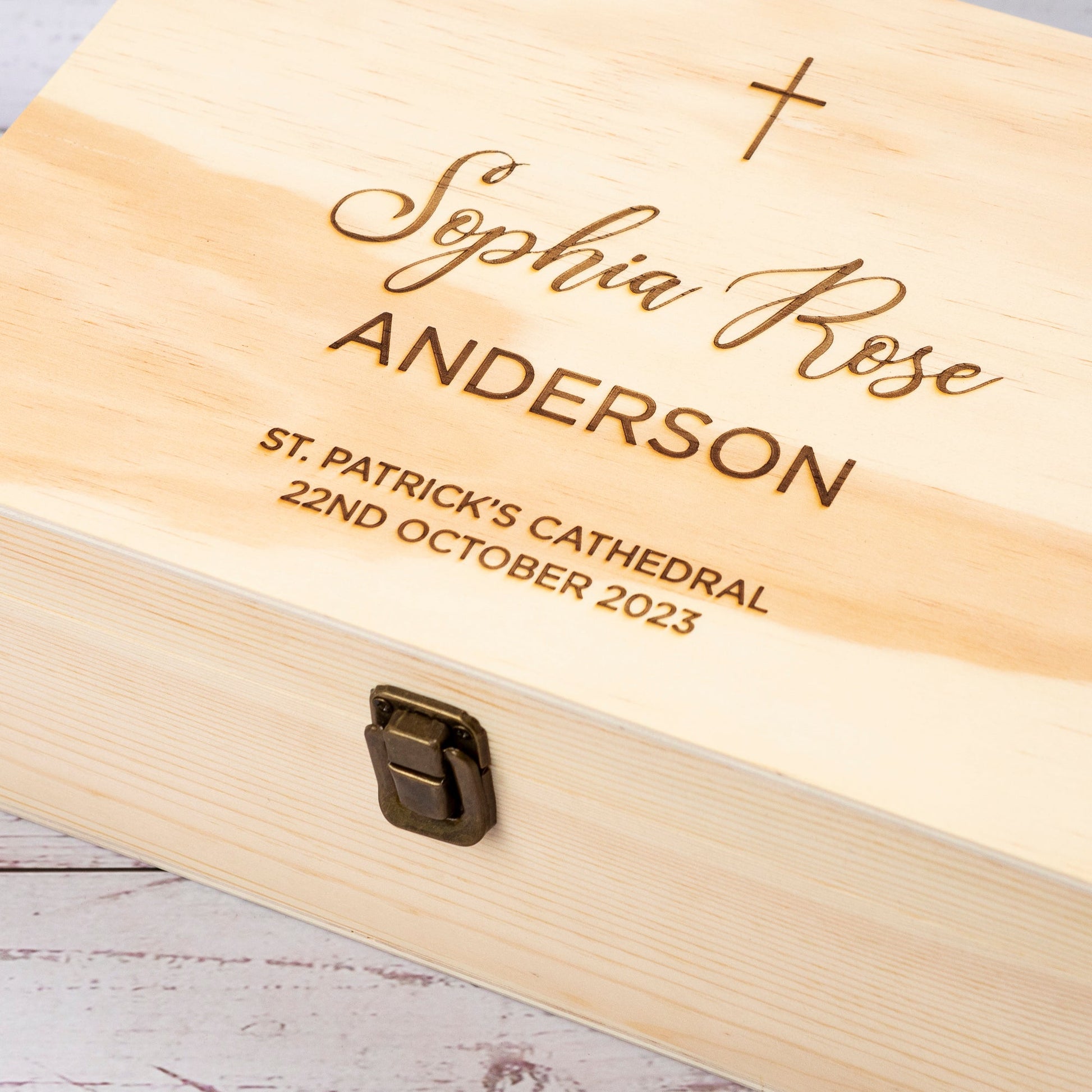 Personalised Wooden Keepsake box, Baptism Christening Gift - Personalised Keepsake Box - Younique Gifts Melbourne