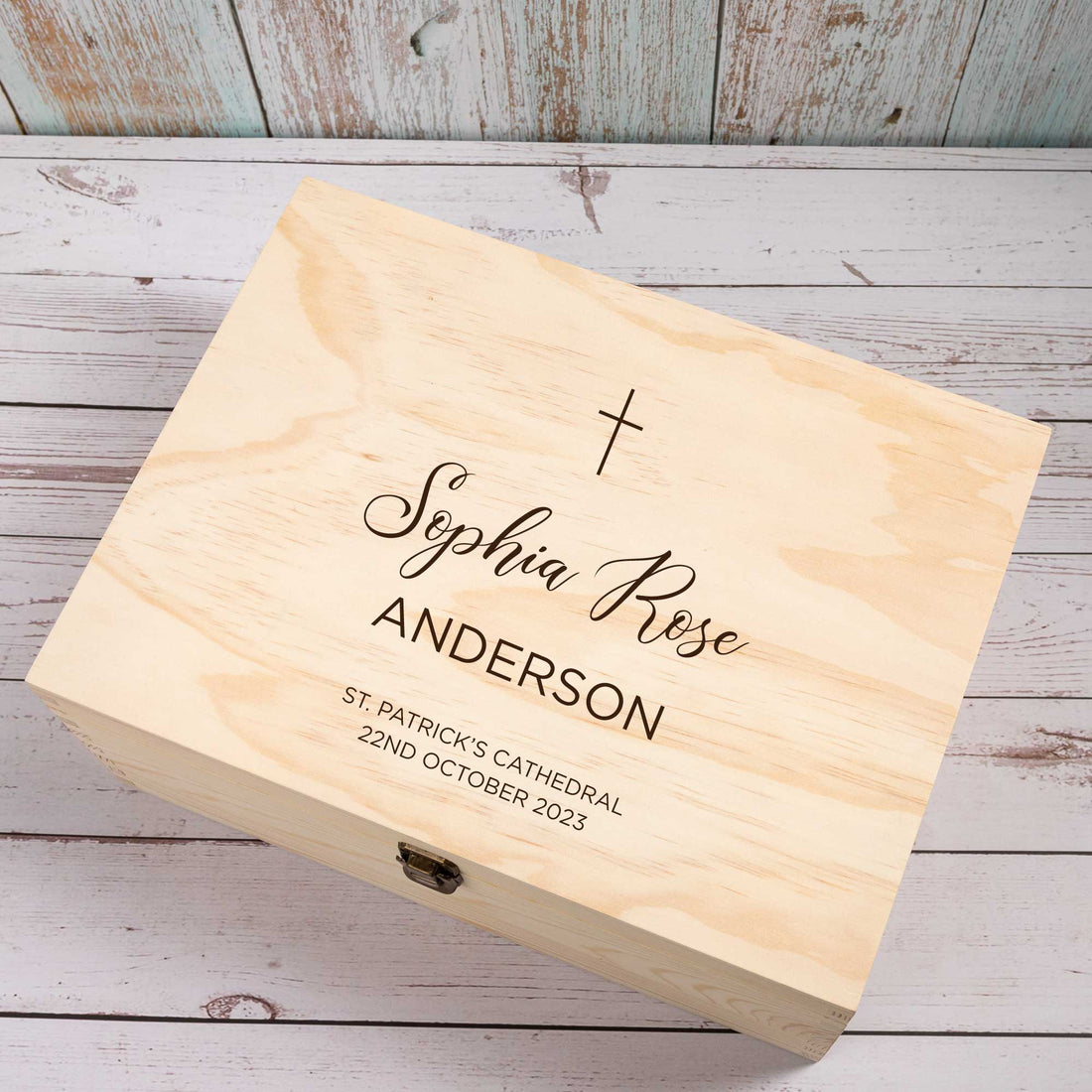 Personalised Wooden Keepsake box, Baptism Christening Gift - Personalised Keepsake Box - Younique Gifts Melbourne
