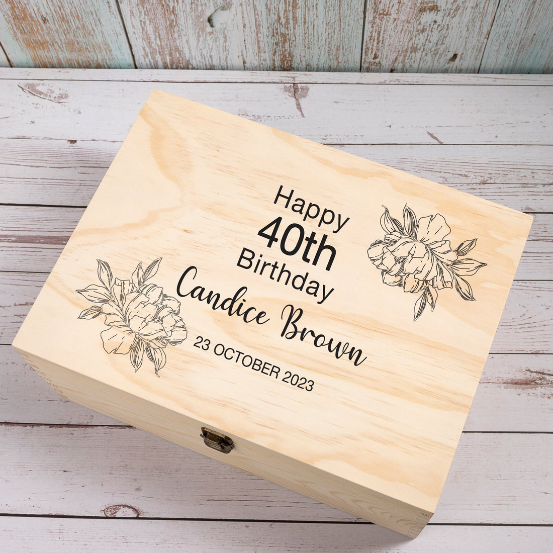 Personalised Wooden Keepsake box, Birthday Gift - Personalised Keepsake Box - Younique Gifts Melbourne