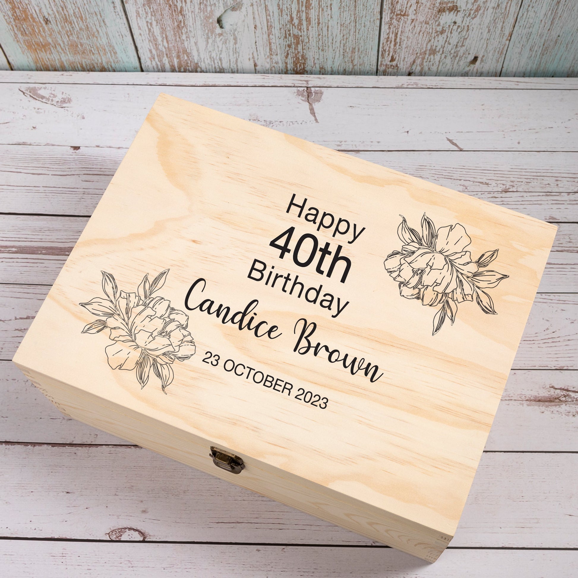 Personalised Wooden Keepsake box, Birthday Gift - Personalised Keepsake Box - Younique Gifts Melbourne