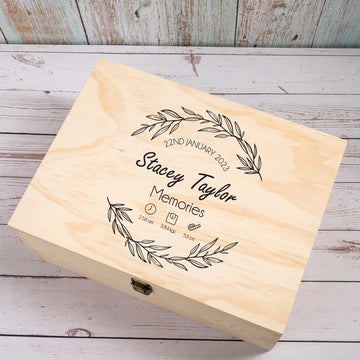 Personalised Wooden Keepsake box, New Baby Mom Gift - Personalised Keepsake Box - Younique Gifts Melbourne