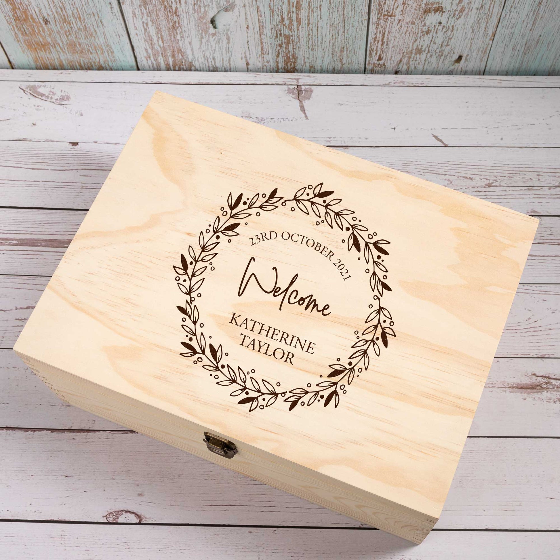 Personalised Wooden Keepsake box, New Baby Mom Gift - Personalised Keepsake Box - Younique Gifts Melbourne
