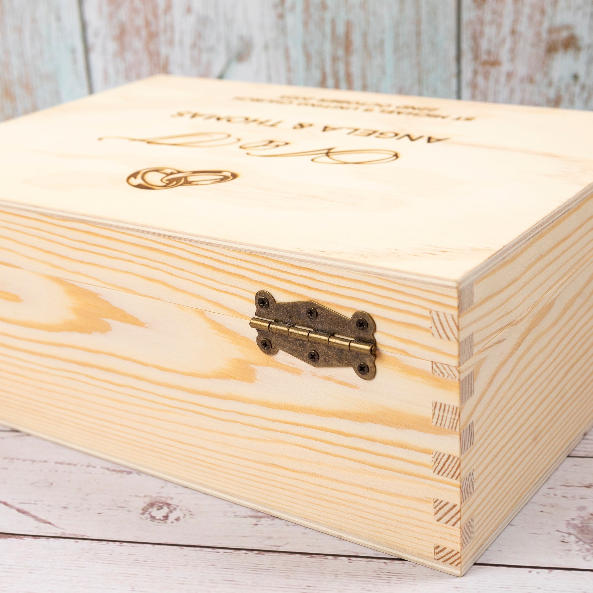 Personalised Wooden Keepsake box, Newly Wedding, Couple Gift - Personalised Keepsake Box - Younique Gifts Melbourne