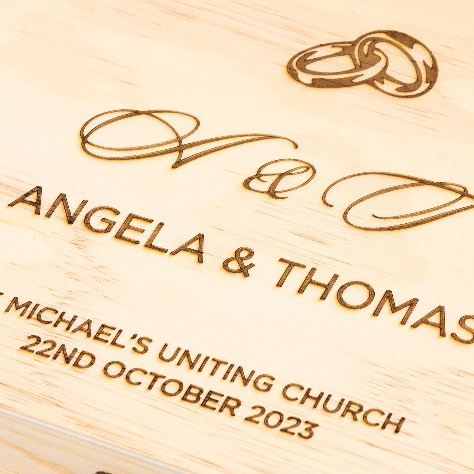 Personalised Wooden Keepsake box, Newly Wedding, Couple Gift - Personalised - Younique Gifts Melbourne