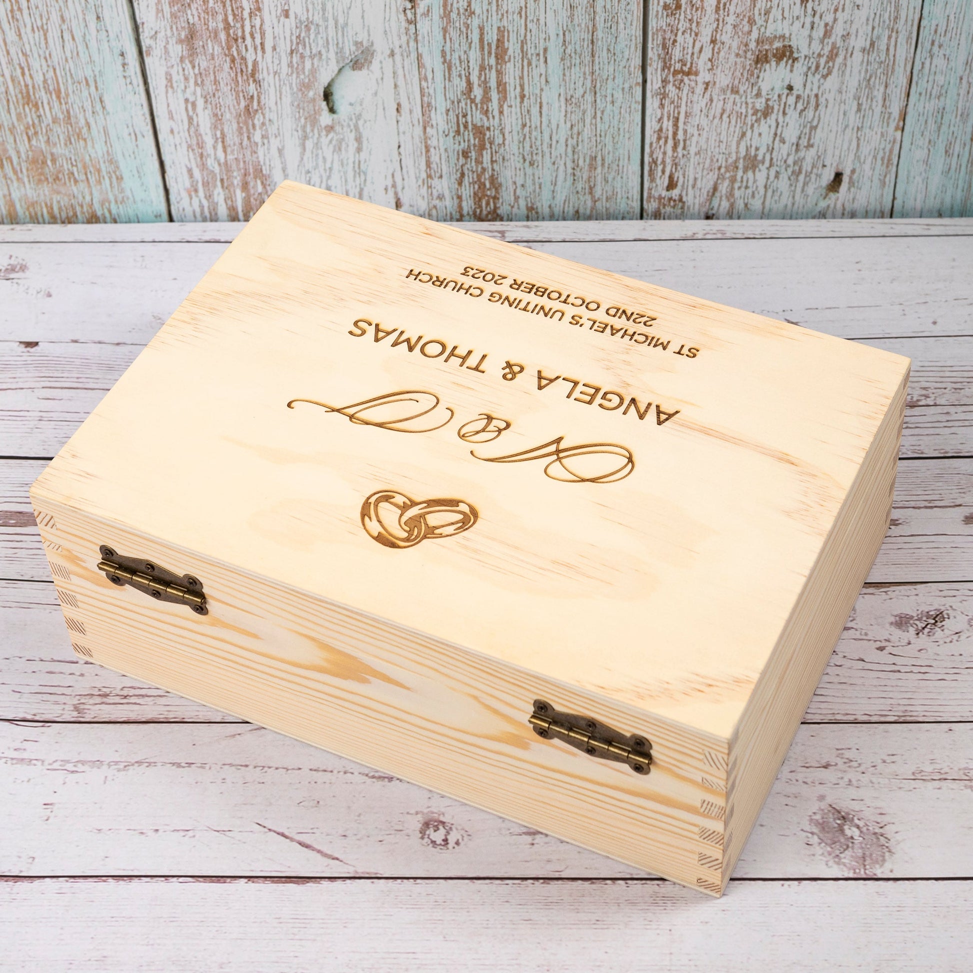 Personalised Wooden Keepsake box, Newly Wedding, Couple Gift - Personalised - Younique Gifts Melbourne