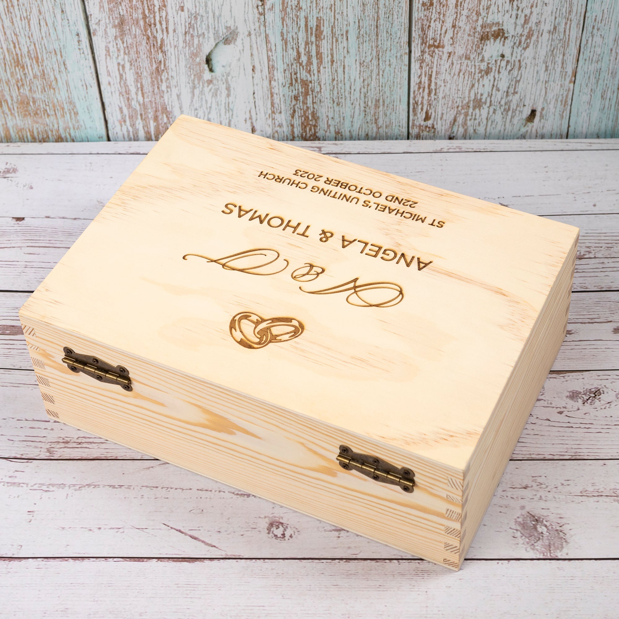 Personalised Wooden Keepsake box, Newly Wedding, Couple Gift - Personalised - Younique Gifts Melbourne