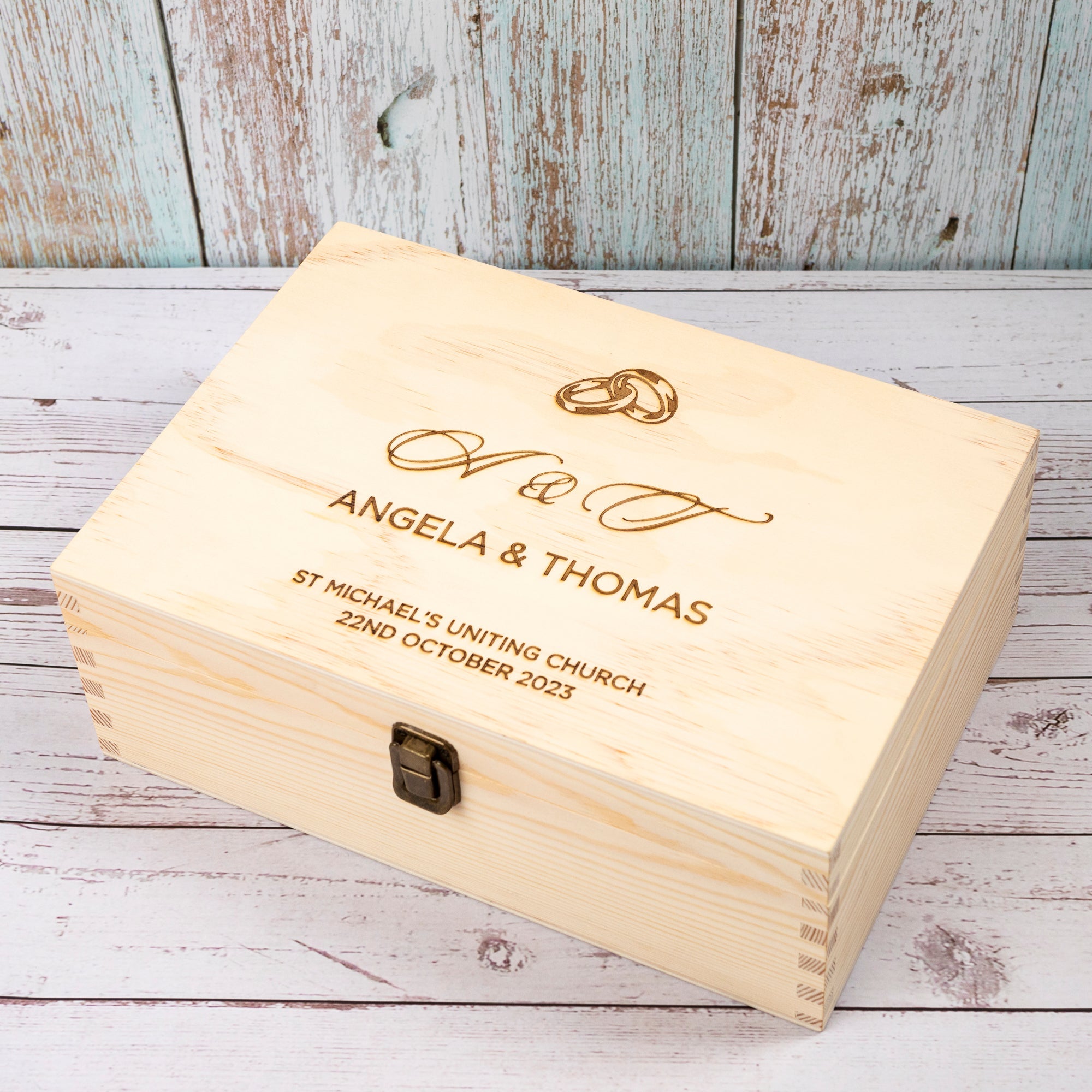 Personalised Wooden Keepsake box, Newly Wedding, Couple Gift - Personalised - Younique Gifts Melbourne