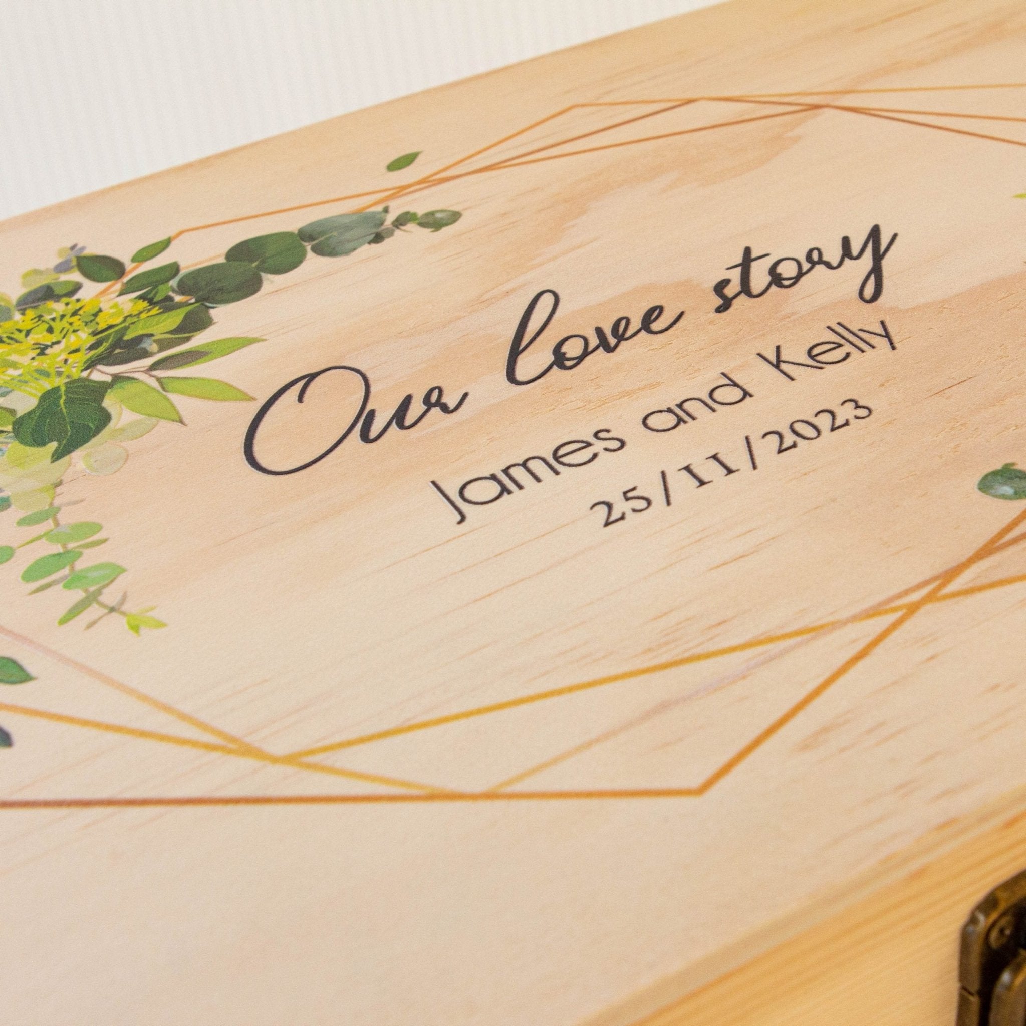 Personalised Wooden Keepsake box, Newly Wedding Couple Gift - Personalised Keepsake Box - Younique Gifts Melbourne