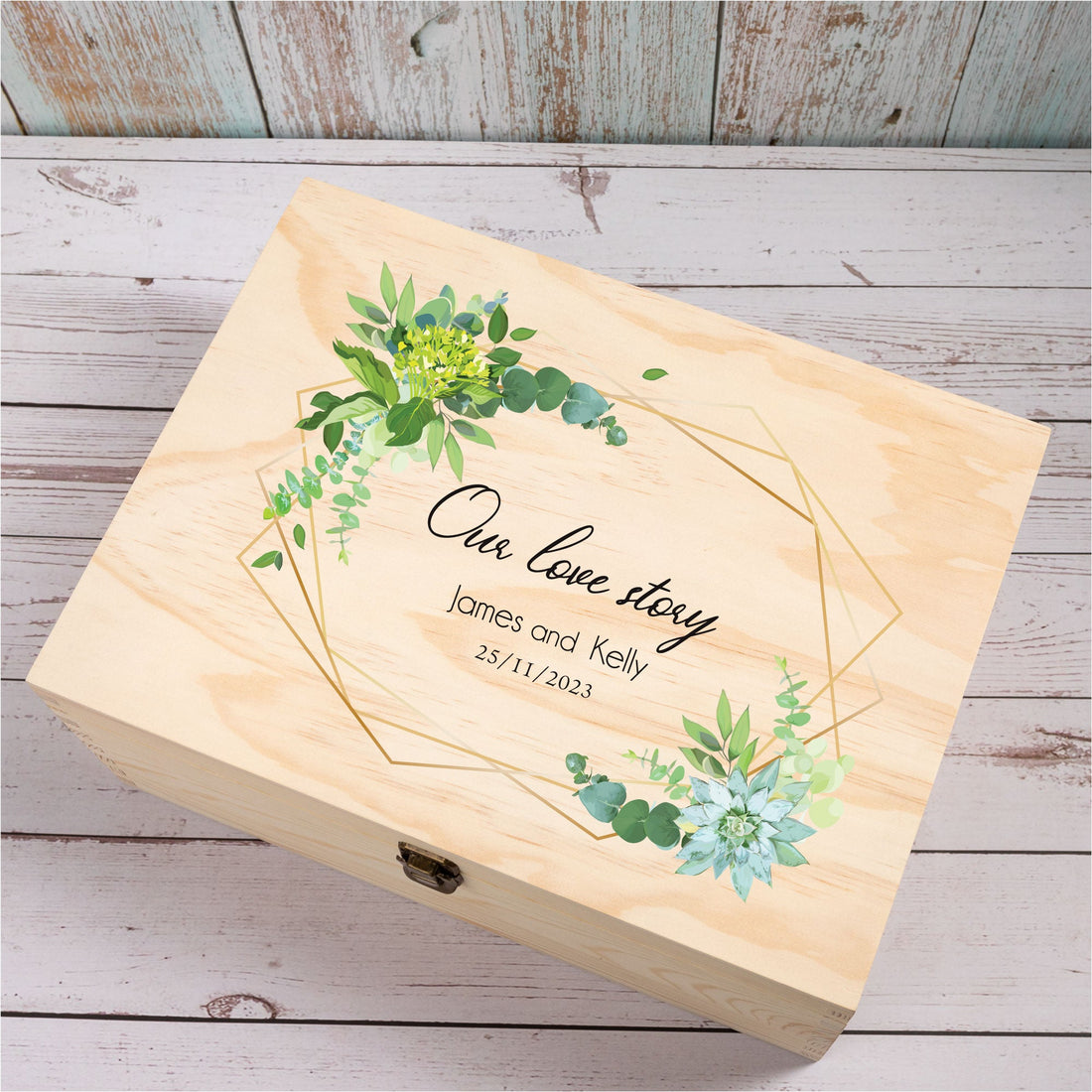 Personalised Wooden Keepsake box, Newly Wedding Couple Gift - Personalised Keepsake Box - Younique Gifts Melbourne