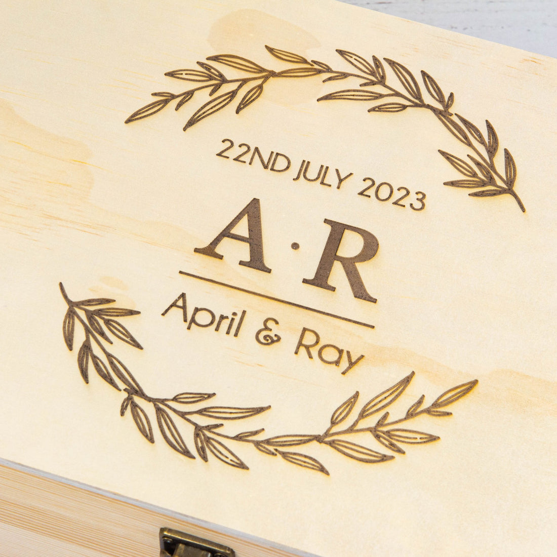 Personalised Wooden Keepsake box, Newly Wedding, Couple Gift - Personalised Keepsake Box - Younique Gifts Melbourne