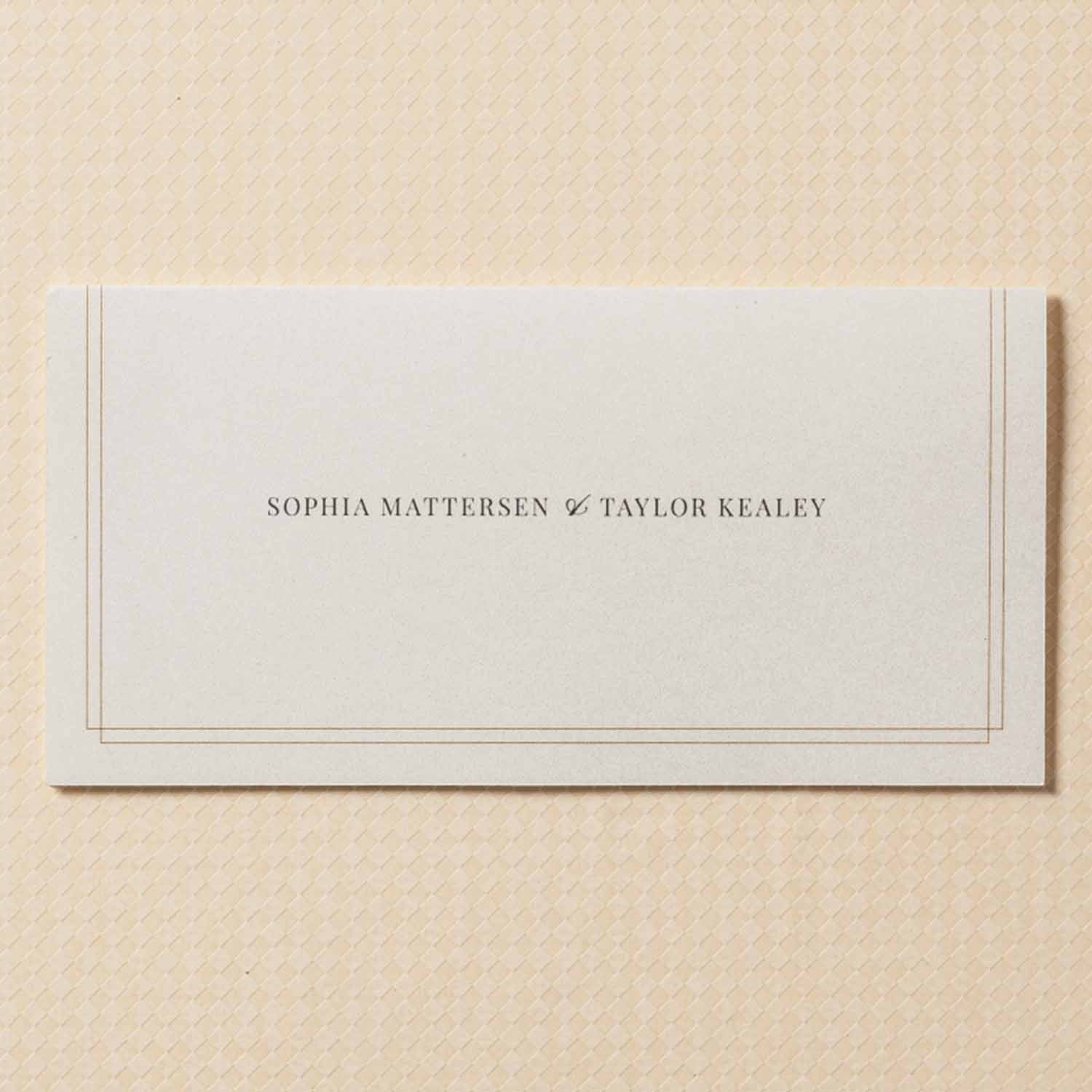 Place Card - Accessory card of Wedding Invitations - Personalised - Younique Gifts Melbourne