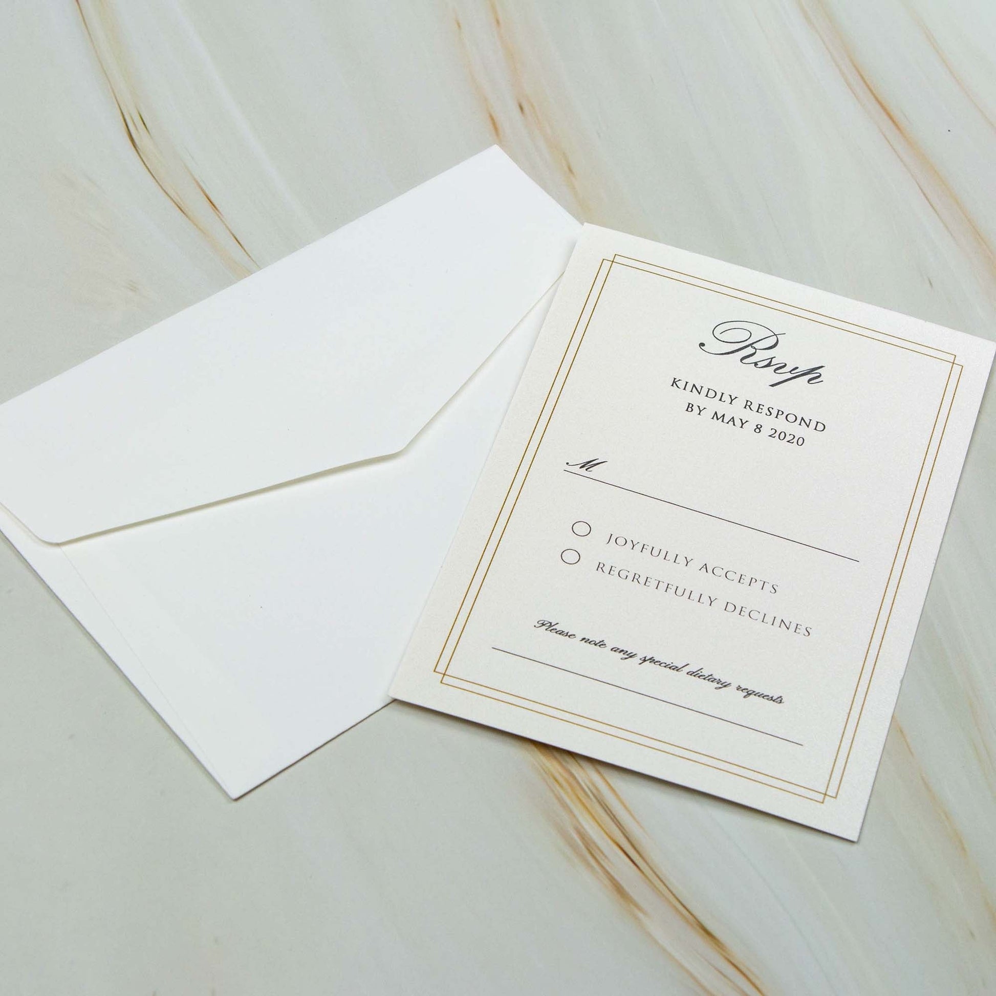 RSVP Cards: Effortlessly Confirm Guest Attendance & Receive Replies for Your Special Event - Personalised - Younique Gifts Melbourne