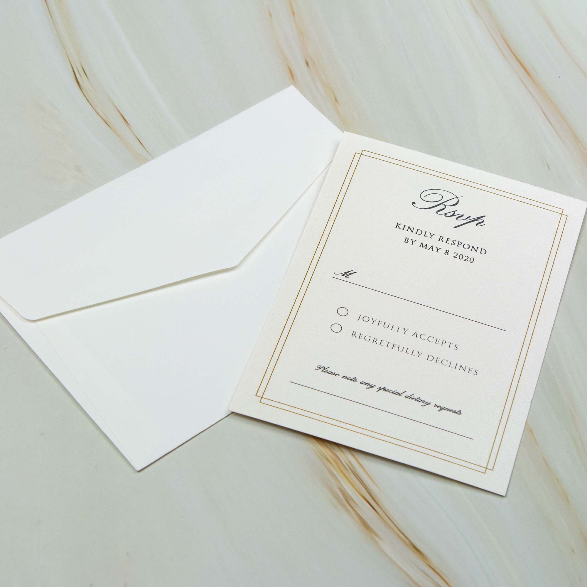 RSVP Cards: Effortlessly Confirm Guest Attendance & Receive Replies for Your Special Event - Personalised - Younique Gifts Melbourne