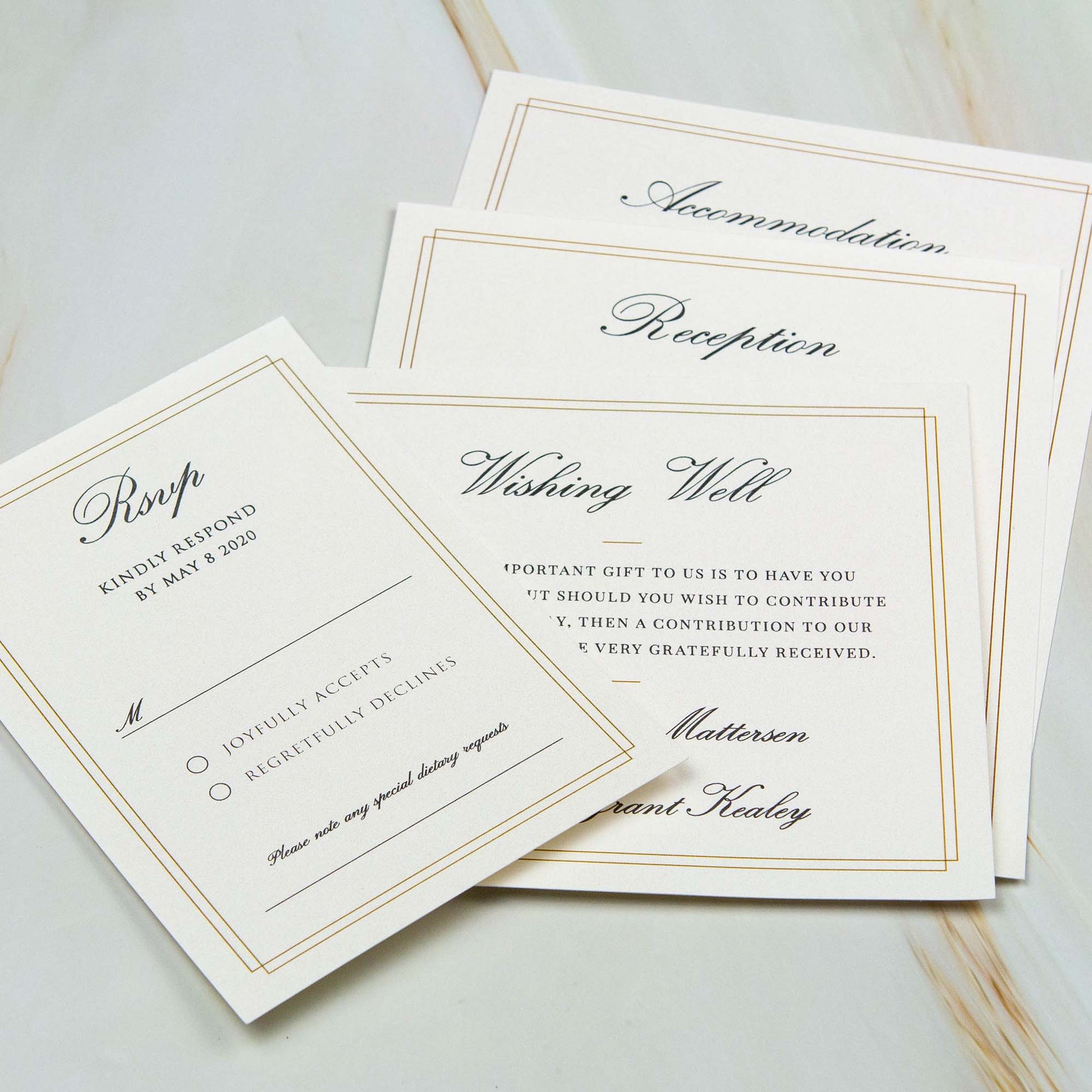 RSVP Cards: Effortlessly Confirm Guest Attendance & Receive Replies for Your Special Event - Personalised - Younique Gifts Melbourne