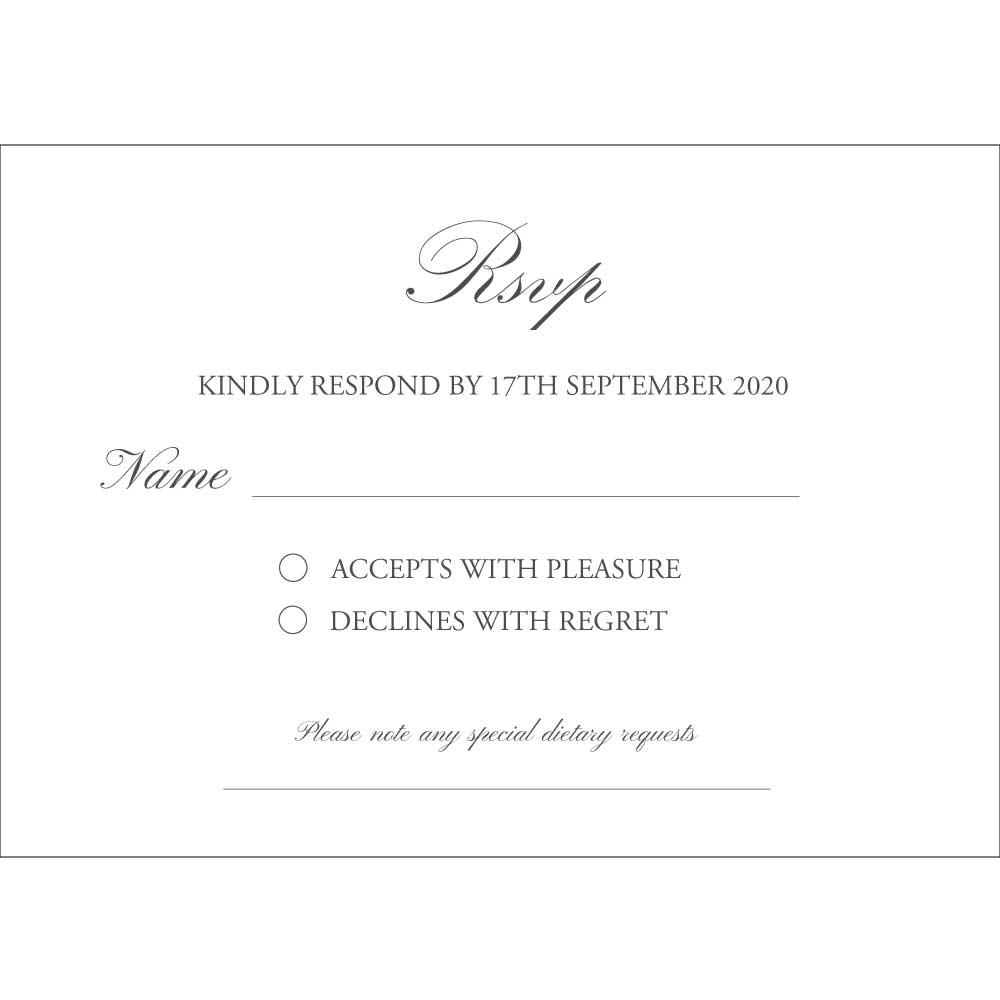 RSVP Cards: Effortlessly Confirm Guest Attendance & Receive Replies for Your Special Event - Personalised - Younique Gifts Melbourne