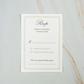 RSVP Cards: Effortlessly Confirm Guest Attendance & Receive Replies for Your Special Event - Personalised - Younique Gifts Melbourne