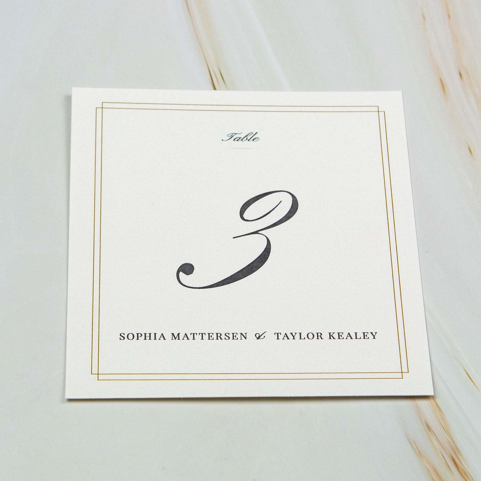 Square Table Cards 143x143mm - Premium Quality - Personalised - Younique Gifts Melbourne