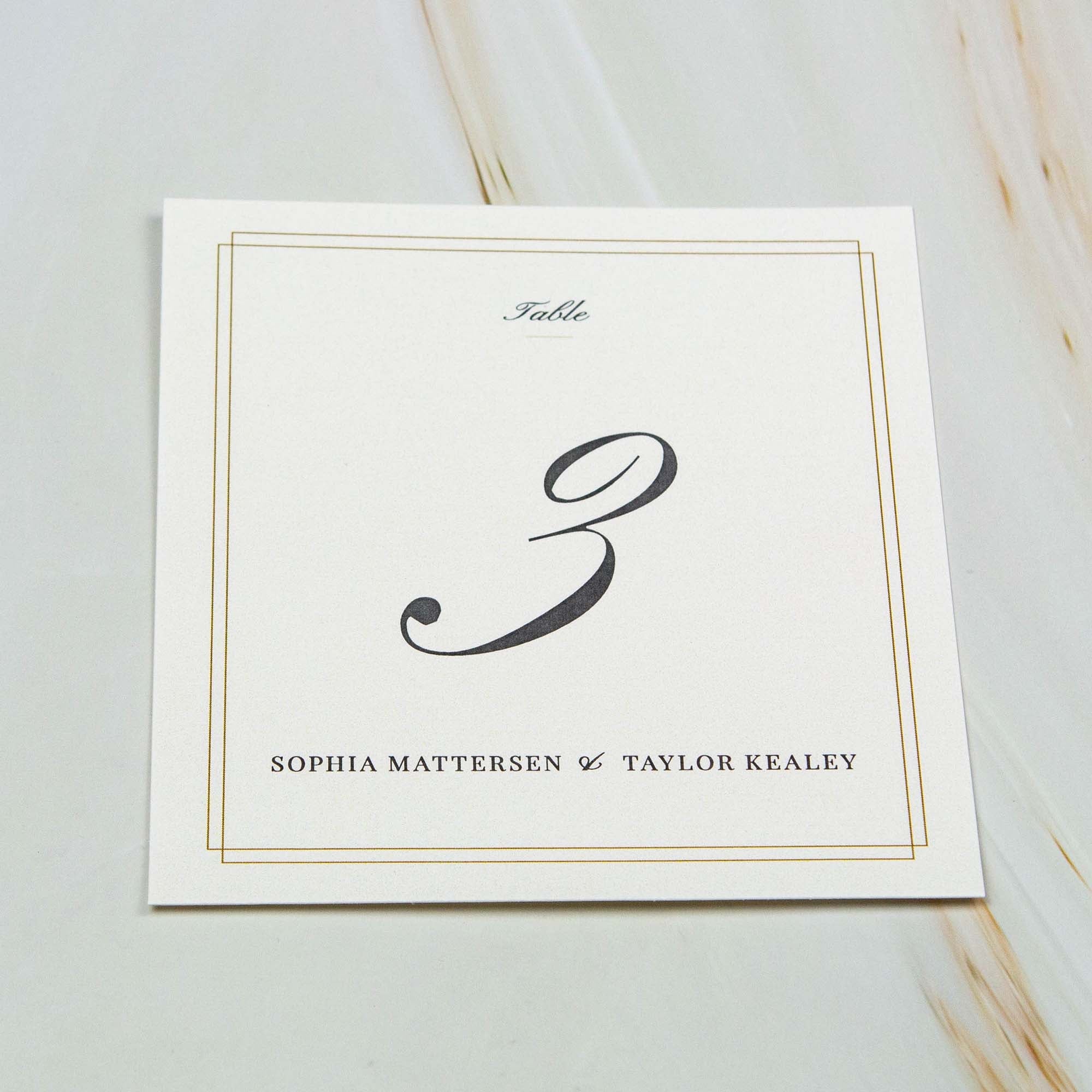 Square Table Cards 143x143mm - Premium Quality - Personalised - Younique Gifts Melbourne