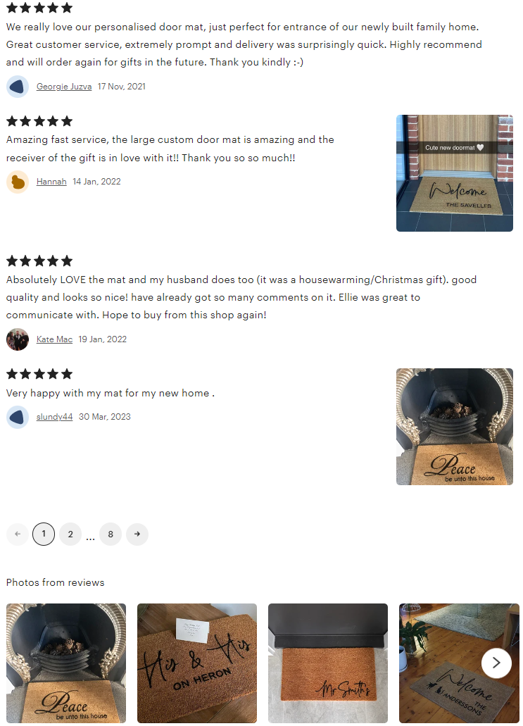 Personalised Family Name and Welcome Doormat