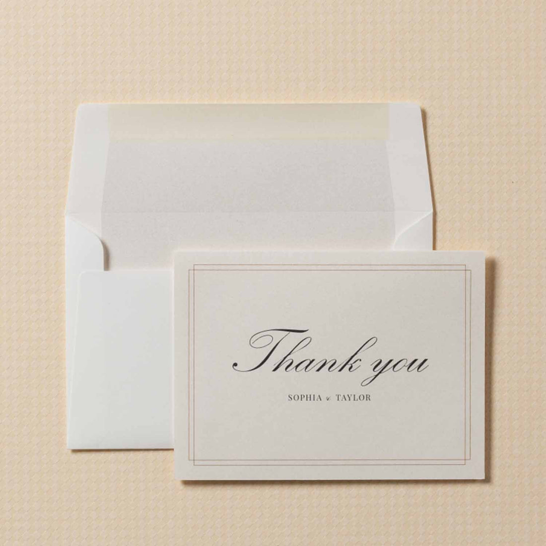 Thank you card - Accessory card of Wedding Invitations - Personalised - Younique Gifts Melbourne
