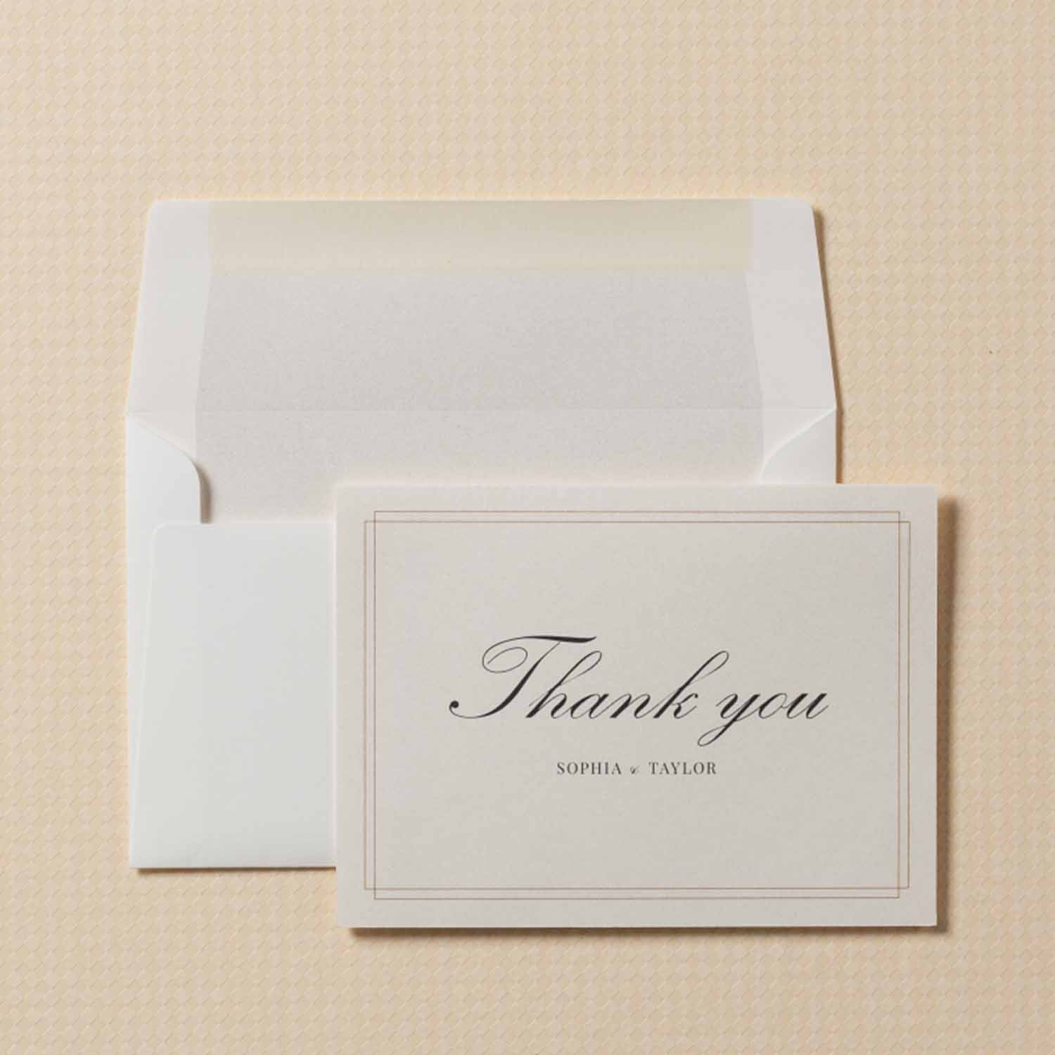 Thank you card - Accessory card of Wedding Invitations - Personalised - Younique Gifts Melbourne
