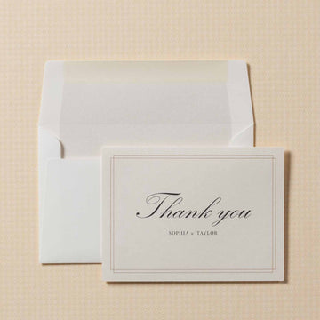Thank you card - Accessory card of Wedding Invitations - Personalised - Younique Gifts Melbourne