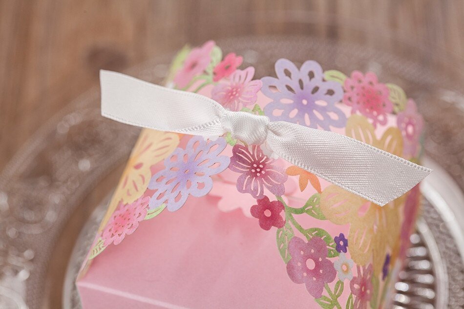 Wedding Favours and Gifts for Guests Laser cut Paper Candy Box, Wedding Decoration - Personalised wedding gift - Younique Gifts Melbourne