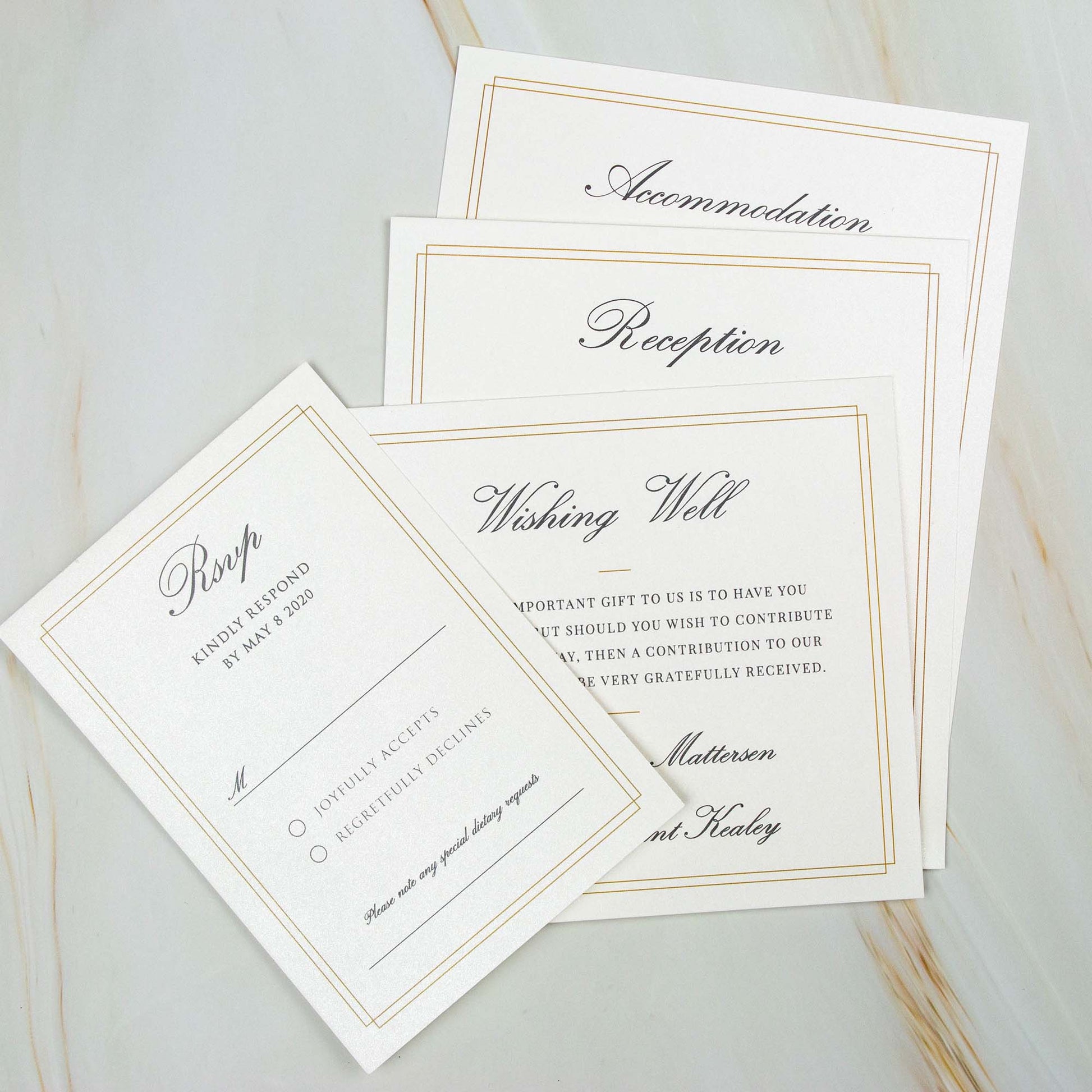 Wedding Invitations - Accommodation Card - Personalised Accommodations - Younique Gifts Melbourne