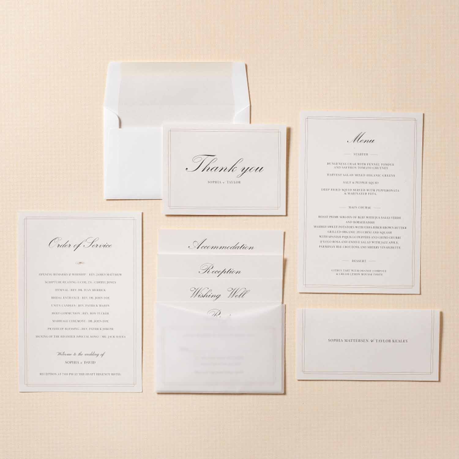 Wedding Invitations - Accommodation Card - Personalised Accommodations - Younique Gifts Melbourne