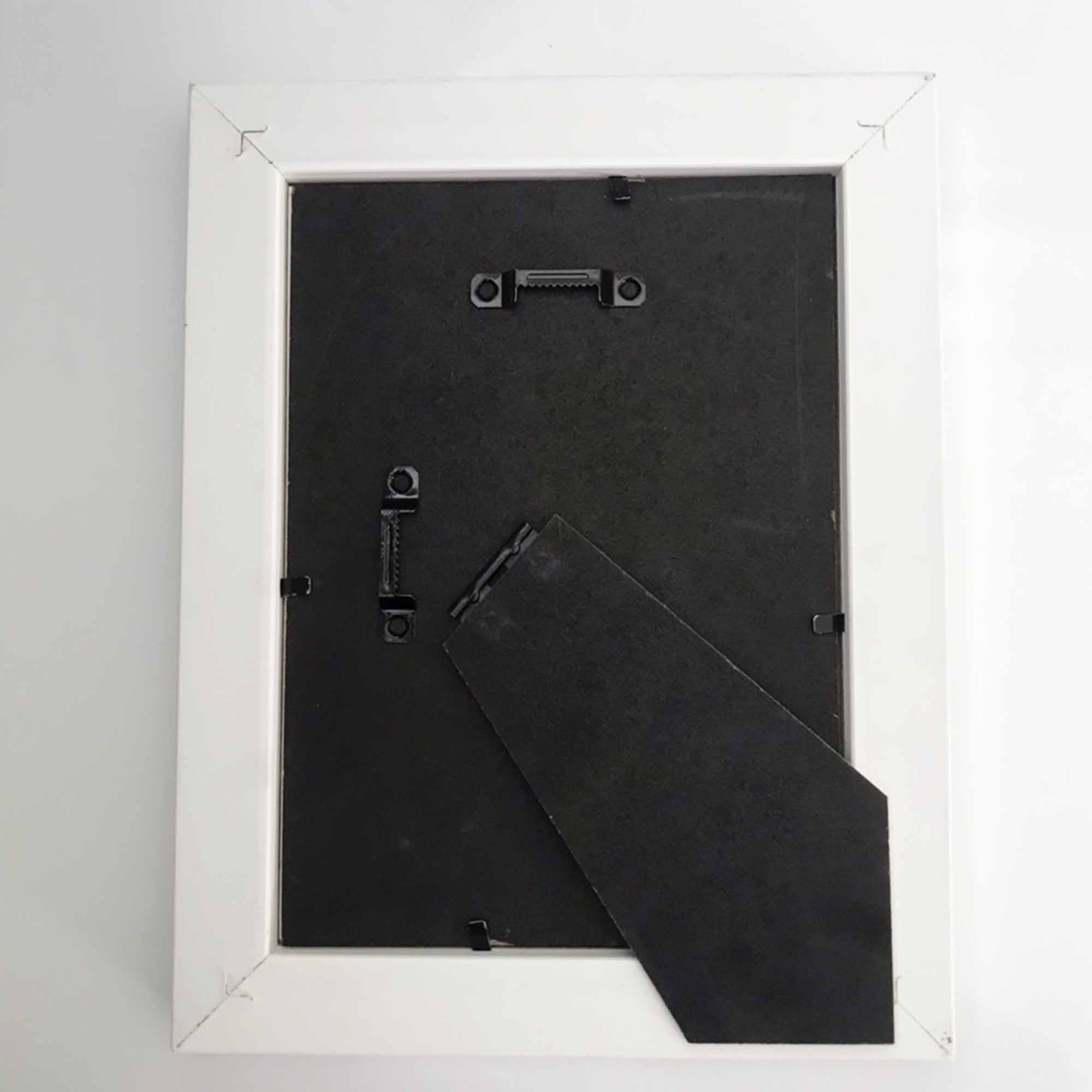 decorative white frame with black background