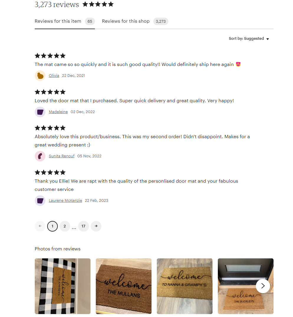 Personalised Welcome Family Name Doormat, Housewarming Gift